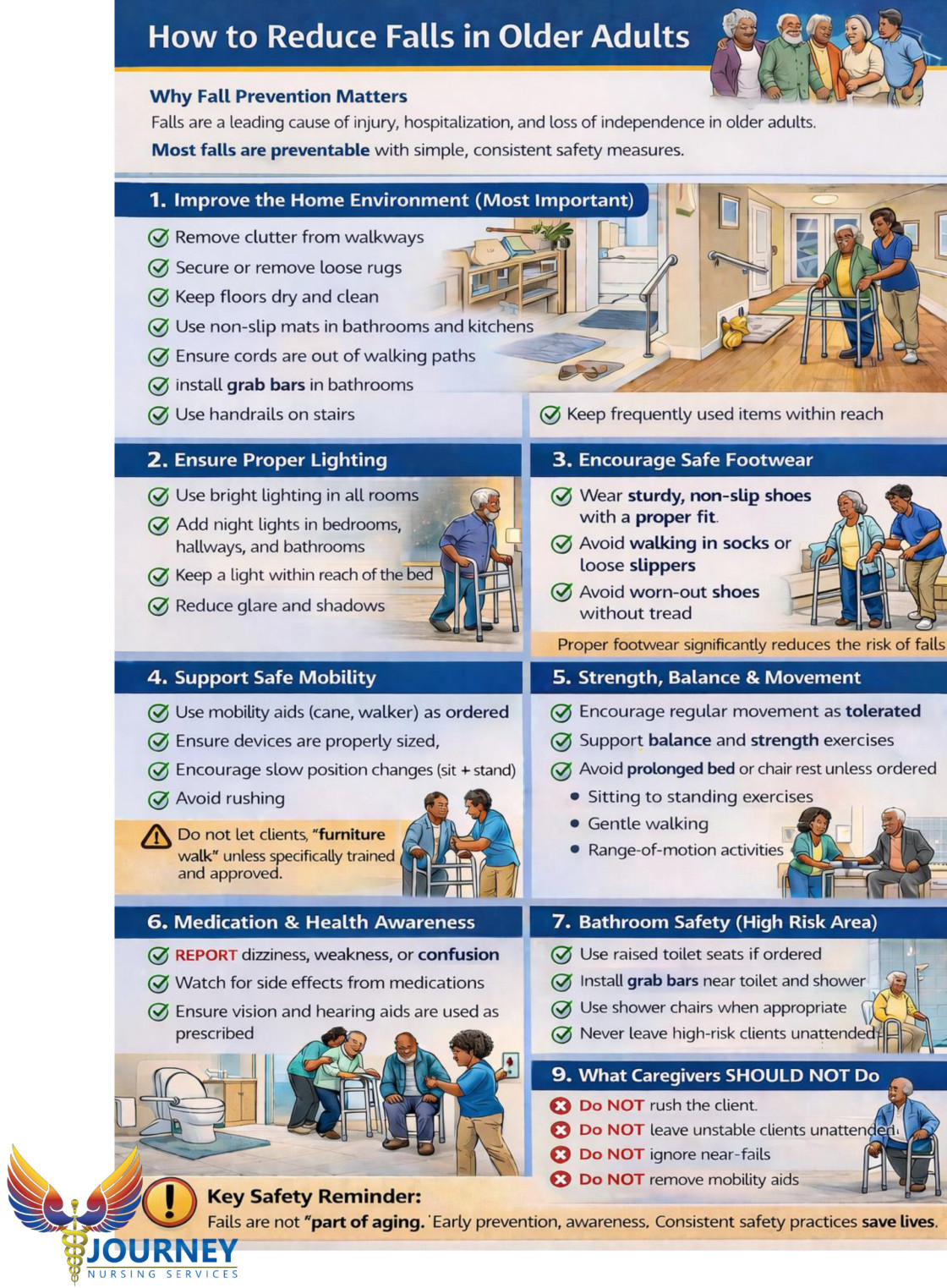 How to Reduce Falls in Older Adults - Journey Nursing Services